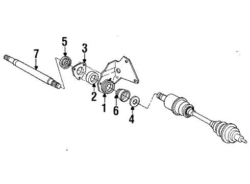 1994 Pontiac Sunbird Front Wheel Hub Diagram for 26016069