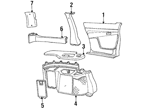 1995 Oldsmobile Silhouette Speaker Assembly, Radio Lift Gate Diagram for 16172901