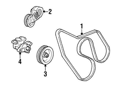 1989 GMC K3500 Belts & Pulleys, Cooling Diagram 2 - Thumbnail