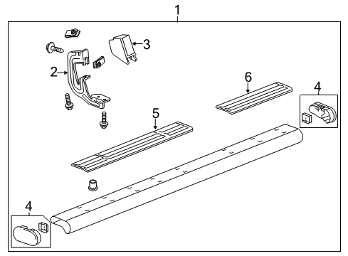 2009 GMC Sierra 2500 HD Running Board Diagram 3 - Thumbnail