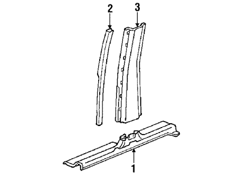 1986 Buick LeSabre Interior Trim - Pillars, Rocker & Floor Diagram 2 - Thumbnail