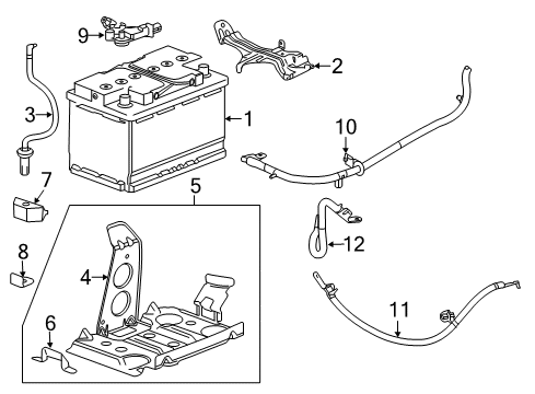 2016 Cadillac ATS Sensor Assembly, Battery (Multifunction) Diagram for 13599061