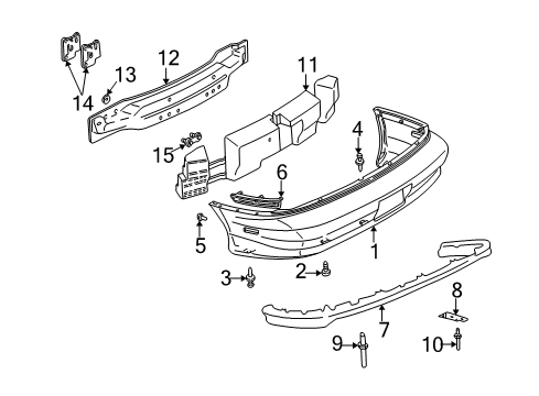 2001 Chevy Camaro Rear Bumper Diagram