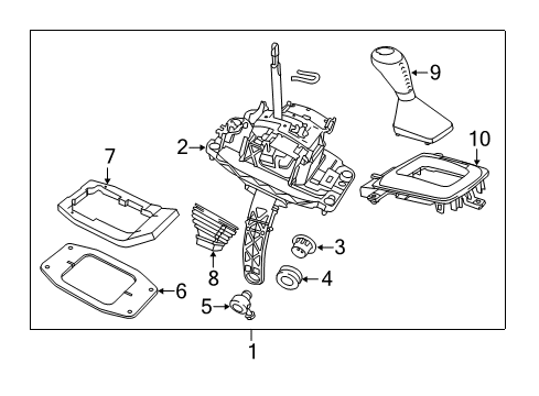 2015 Chevy SS Insulator, Automatic Transmission Control Lever Diagram for 92290686