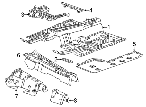 2021 Cadillac CT5 Floor Diagram