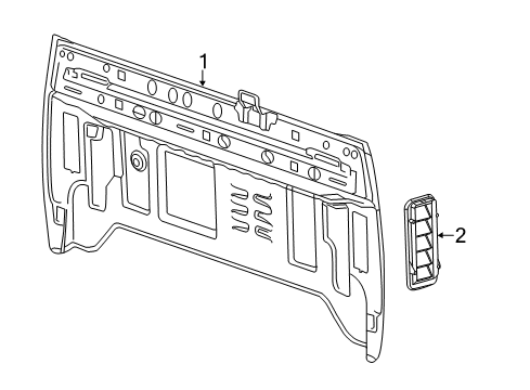 2017 Chevy Silverado 2500 HD Back Panel Diagram 2 - Thumbnail