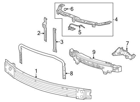 2024 Chevy Trailblazer Bumper & Components - Front Diagram