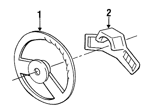 1993 Chevy G20 Steering Column, Steering Wheel Diagram 5 - Thumbnail