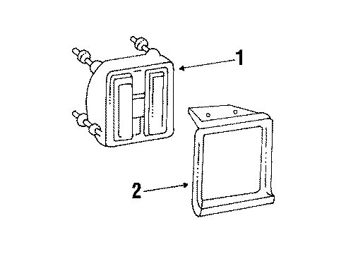 1984 Oldsmobile Omega TAILLIGHT Diagram for 5973025