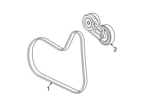 2012 Chevy Malibu Belts & Pulleys, Cooling Diagram 1 - Thumbnail