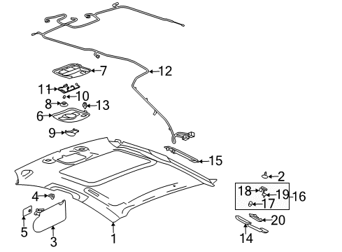 2008 Pontiac Grand Prix Rear Door Diagram 3 - Thumbnail