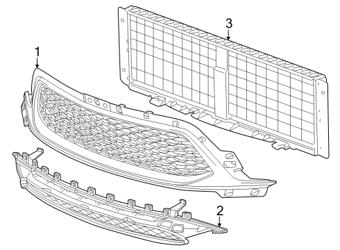 2024 Buick Encore GX Grille & Components Diagram 1 - Thumbnail