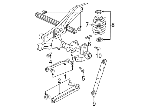 2006 Cadillac Escalade ESV Rear Suspension Diagram 1 - Thumbnail