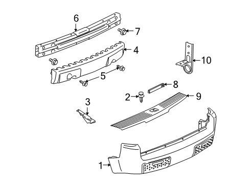 2002 Saturn Vue Rear Bumper Diagram