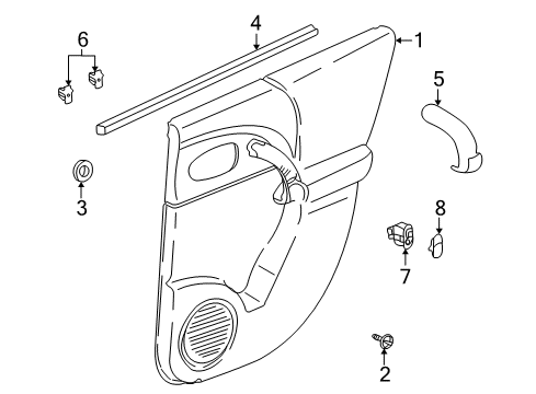 2002 Saturn Vue Rear Door Diagram 2 - Thumbnail