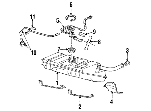 1995 Pontiac Firebird Fuel System Components Diagram