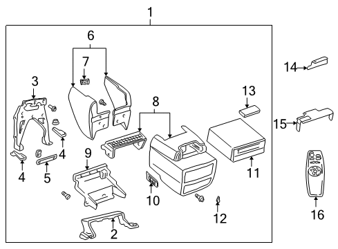 1999 Pontiac Montana Center Console Diagram 1 - Thumbnail