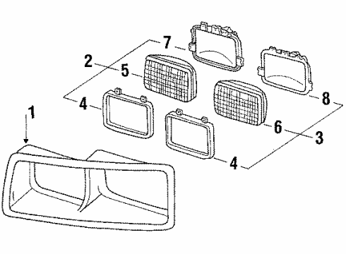 1985 Buick Skylark Headlamps, Electrical Diagram