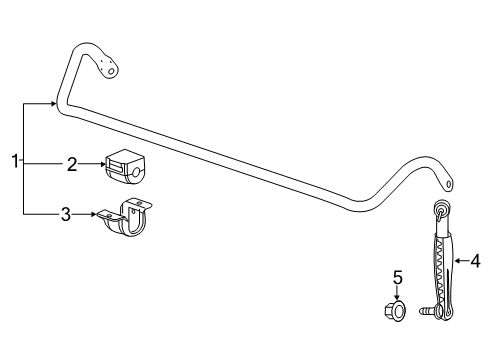 2014 Cadillac ATS Stabilizer Bar & Components - Front Diagram