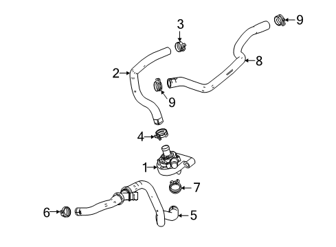 2019 Buick Regal TourX Heater Hose Diagram