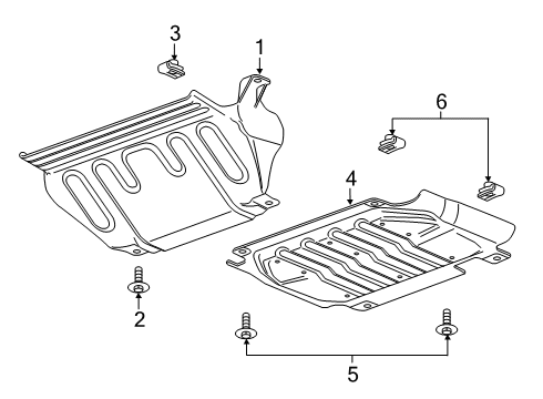 2021 GMC Sierra 1500 Splash Shields Diagram 1 - Thumbnail