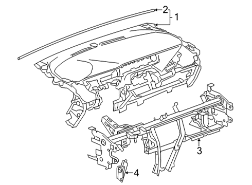 2022 Chevy Bolt EUV Cluster & Switches, Instrument Panel Diagram