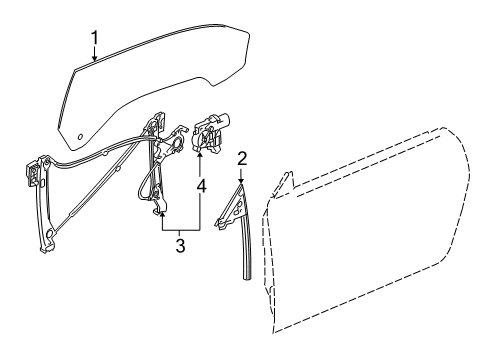 2015 Chevy Camaro Glass - Door Diagram