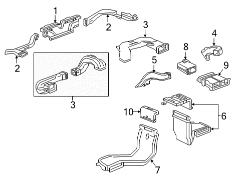 2020 Cadillac CT6 Ducts Diagram