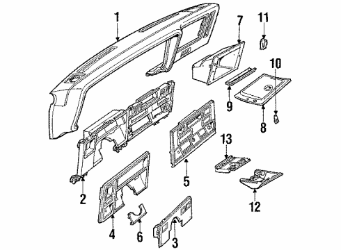 1984 Oldsmobile Custom Cruiser Instrument Panel Diagram