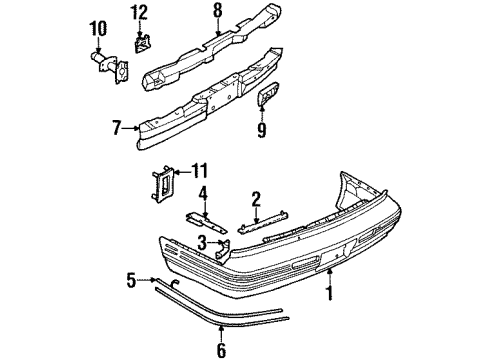 1998 Oldsmobile Regency Rear Bumper Diagram