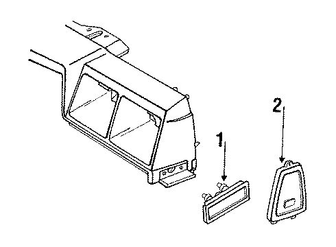 1990 Buick LeSabre Front Lamps - Side Marker Lamps Diagram 2 - Thumbnail