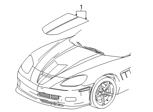 2013 Chevy Corvette Stripe Tape Diagram 1 - Thumbnail