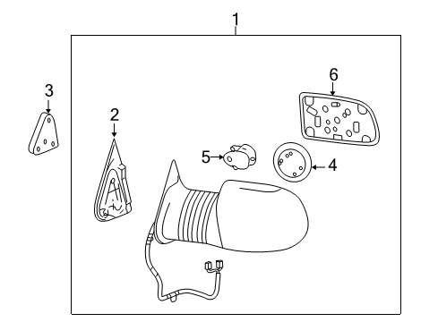 2005 Chevy Silverado 1500 Outside Mirrors Diagram 2 - Thumbnail