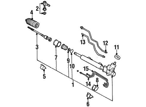 1999 Chevy Metro PIPE, Steering Gear Oil Pressure Diagram for 91173971