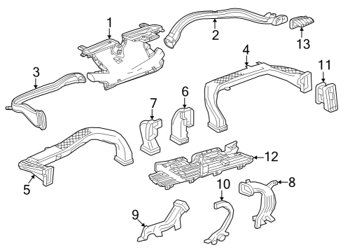 2022 GMC Sierra 1500 Ducts Diagram