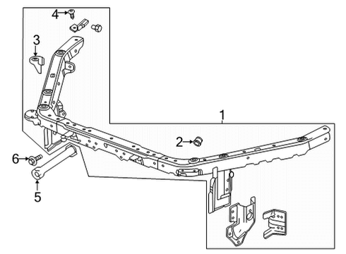 2021 Cadillac CT5 Radiator Support Diagram