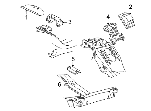 2001 GMC Savana 1500 Engine & Trans Mounting Diagram 2 - Thumbnail