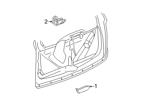 2004 Buick Rendezvous Handle Assembly, Lift Gate Outside *Primed Diagram for 10330686