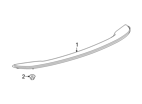 2019 Chevy Cruze Trunk Lid - Spoiler Diagram