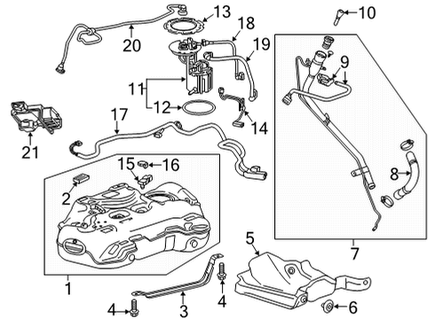 2021 Buick Envision TANK KIT-FUEL Diagram for 86779198