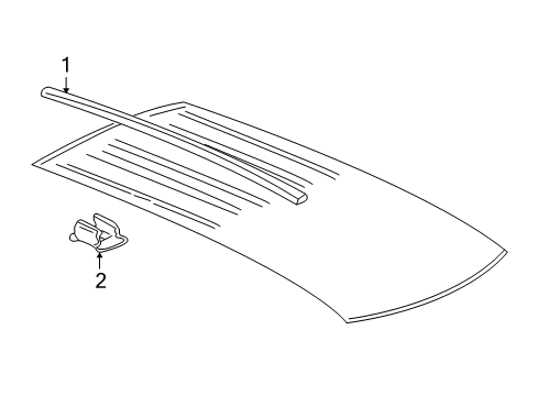 2005 Chevy Venture Exterior Trim - Roof Diagram