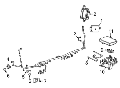 2022 Buick Encore GX Bracket, Rear Clsr Hands Free Mdl Diagram for 42626067