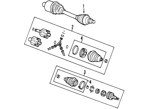 2004 Pontiac Grand Prix Front Axle Shafts & Joints, Drive Axles Diagram