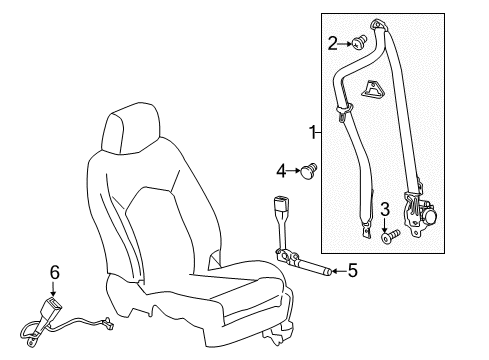 2021 Chevy Traverse Front Seat Belts Diagram