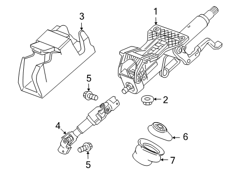 2013 Chevy Cruze Column Assembly, Steering Diagram for 39019170