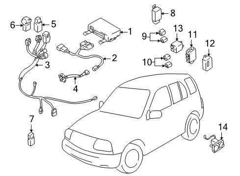 2000 Chevy Tracker Switches Diagram 1 - Thumbnail