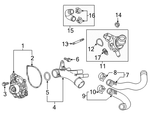 2021 GMC Savana 3500 Water Pump Diagram 1 - Thumbnail