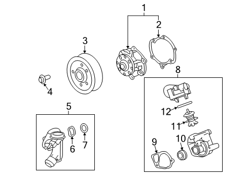 2010 Chevy Camaro Cooling System, Radiator, Water Pump, Cooling Fan Diagram