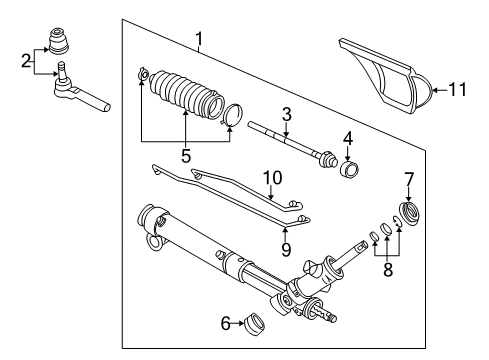 2006 Buick Terraza P/S Pump & Hoses, Steering Gear & Linkage Diagram 2 - Thumbnail