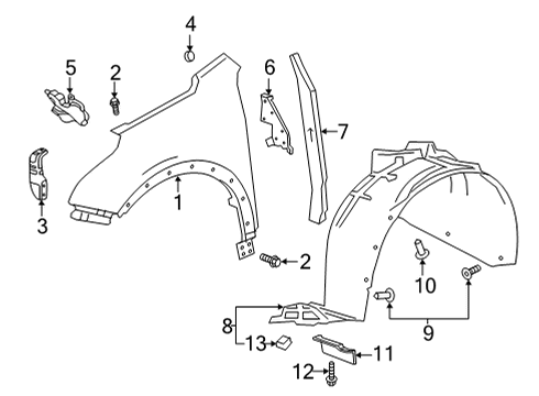 2023 Buick Envision Fender & Components Diagram